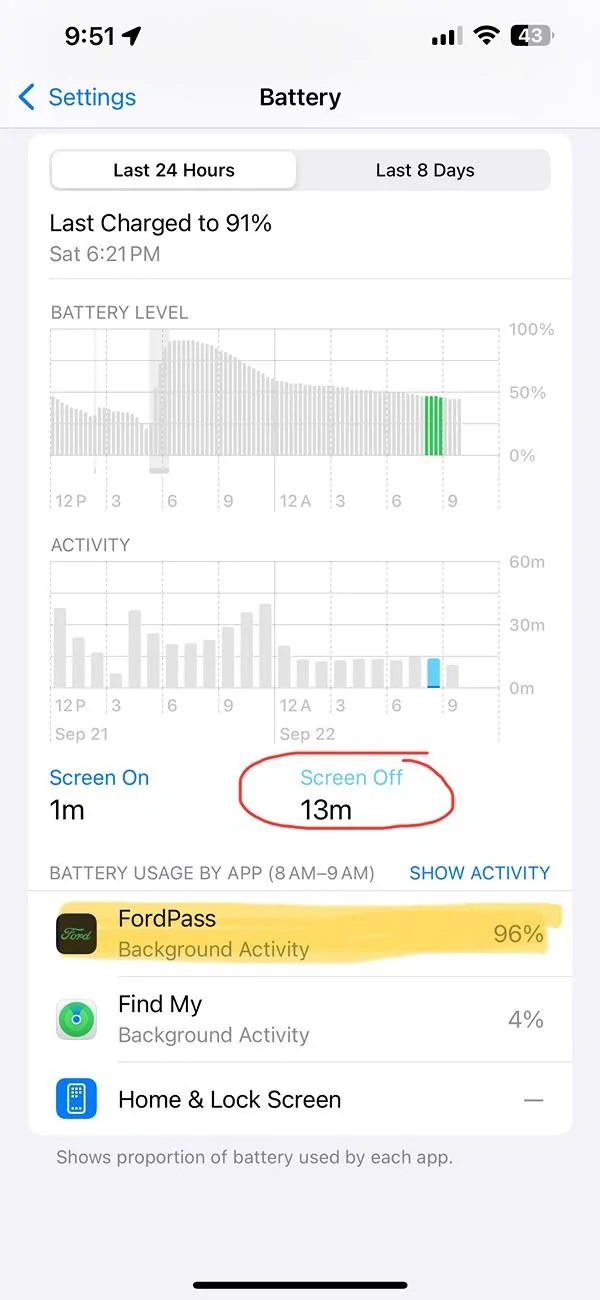 Ford Mustang Mach-E iOS18 FordPass Battery Drain IMG_3307