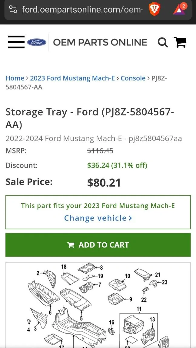 Ford Mustang Mach-E RED FLOCKED steering wheel for Mach-E, by BSKT Design Screenshot_20240923_140525_Brav