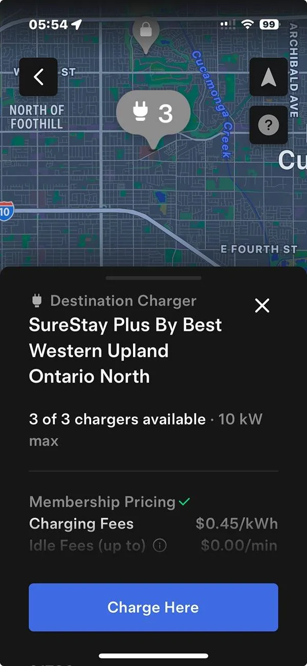 Ford Mustang Mach-E How to find Tesla Destination Charger on Plugshare Screenshot 2024-09-24 at 05.54.41