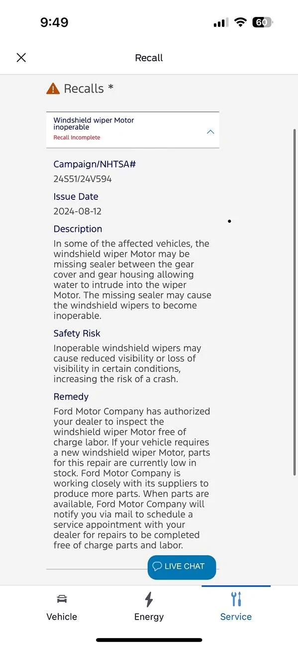 Ford Mustang Mach-E Mach-E Sales Suspended due to Wiper Motor Recall? IMG_7414