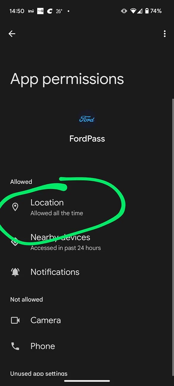 Ford Mustang Mach-E For some reason, location is my car  is not working on fordpass app Screenshot_20240928-145014~2