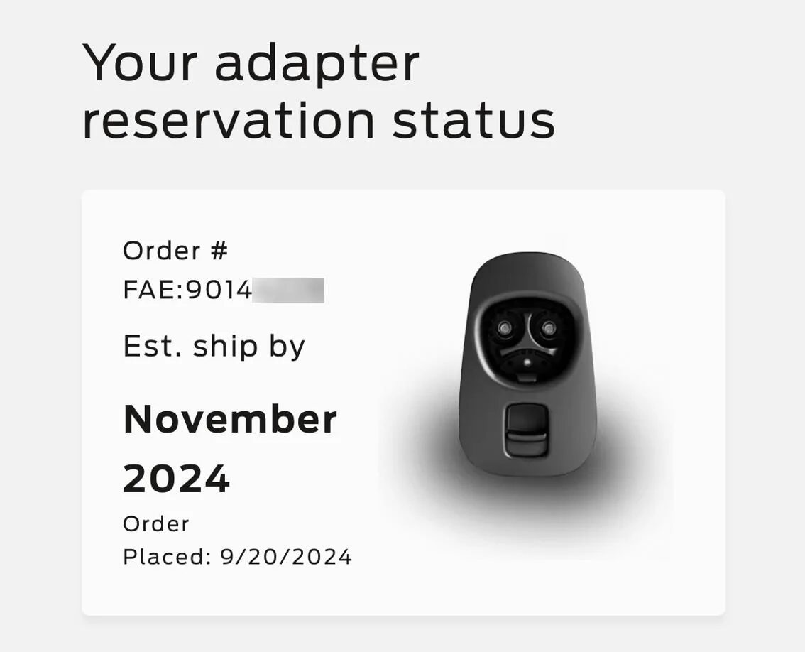Ford Mustang Mach-E NACS Adapter Ship Date of September 2024 Delayed to January 2025 (Update: This Was An Error by Ford) test