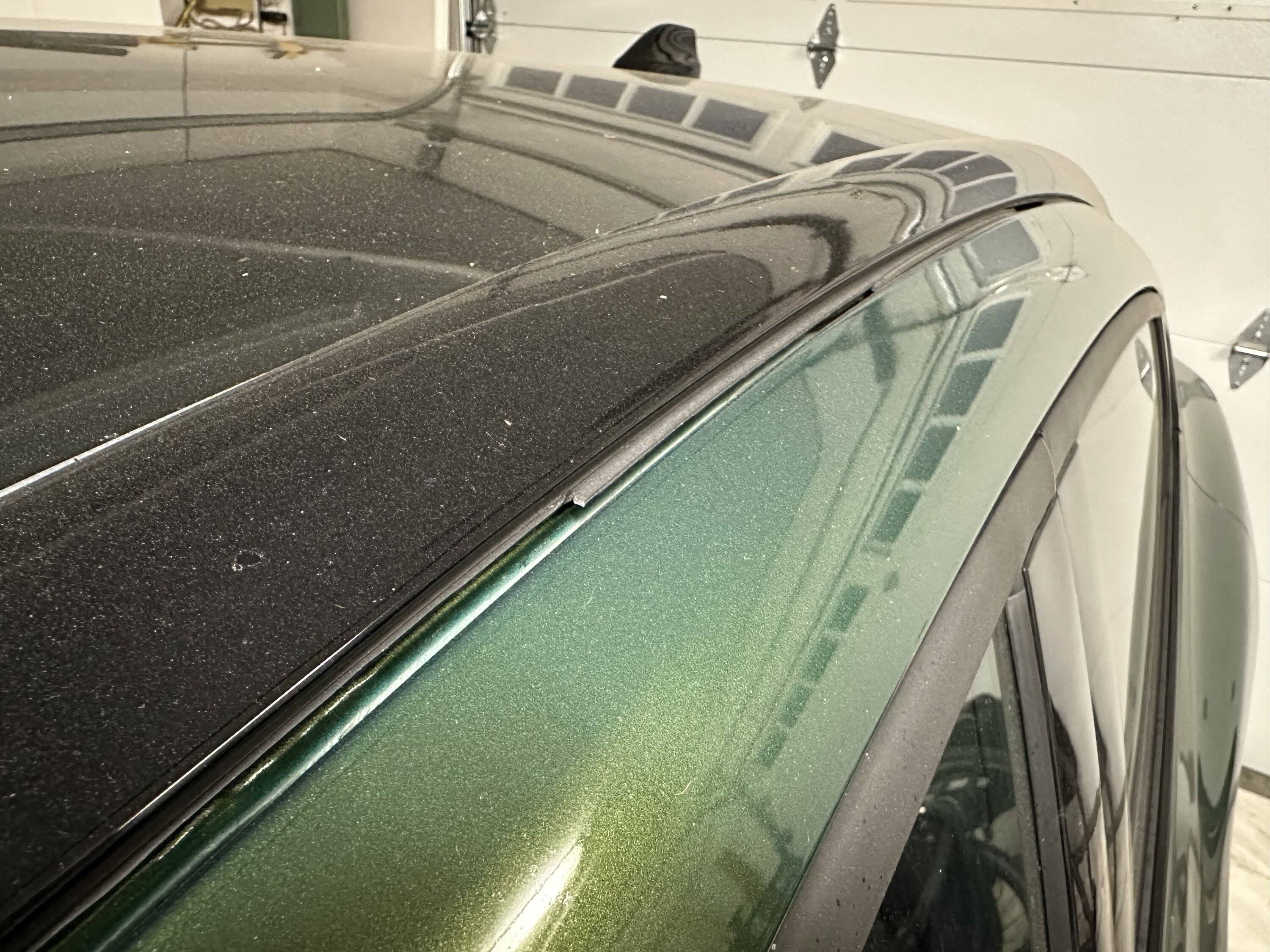 Ford Mustang Mach-E Shredded weatherstripping on roof trim: how worried should I be? IMG_6063