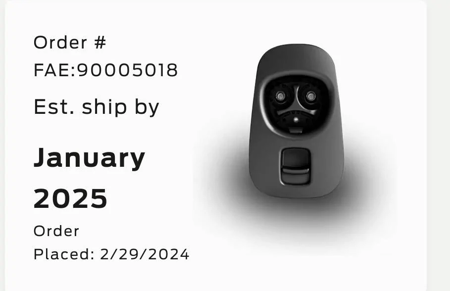 Ford Mustang Mach-E NACS Adapter Ship Date of September 2024 Delayed to January 2025 (Update: This Was An Error by Ford) 1000046399