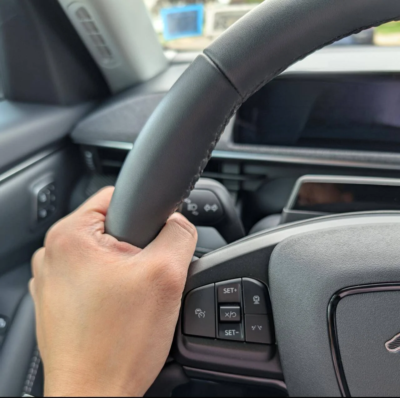 Ford Mustang Mach-E Inadvertent cruise control at slow speeds while turning 1000011989