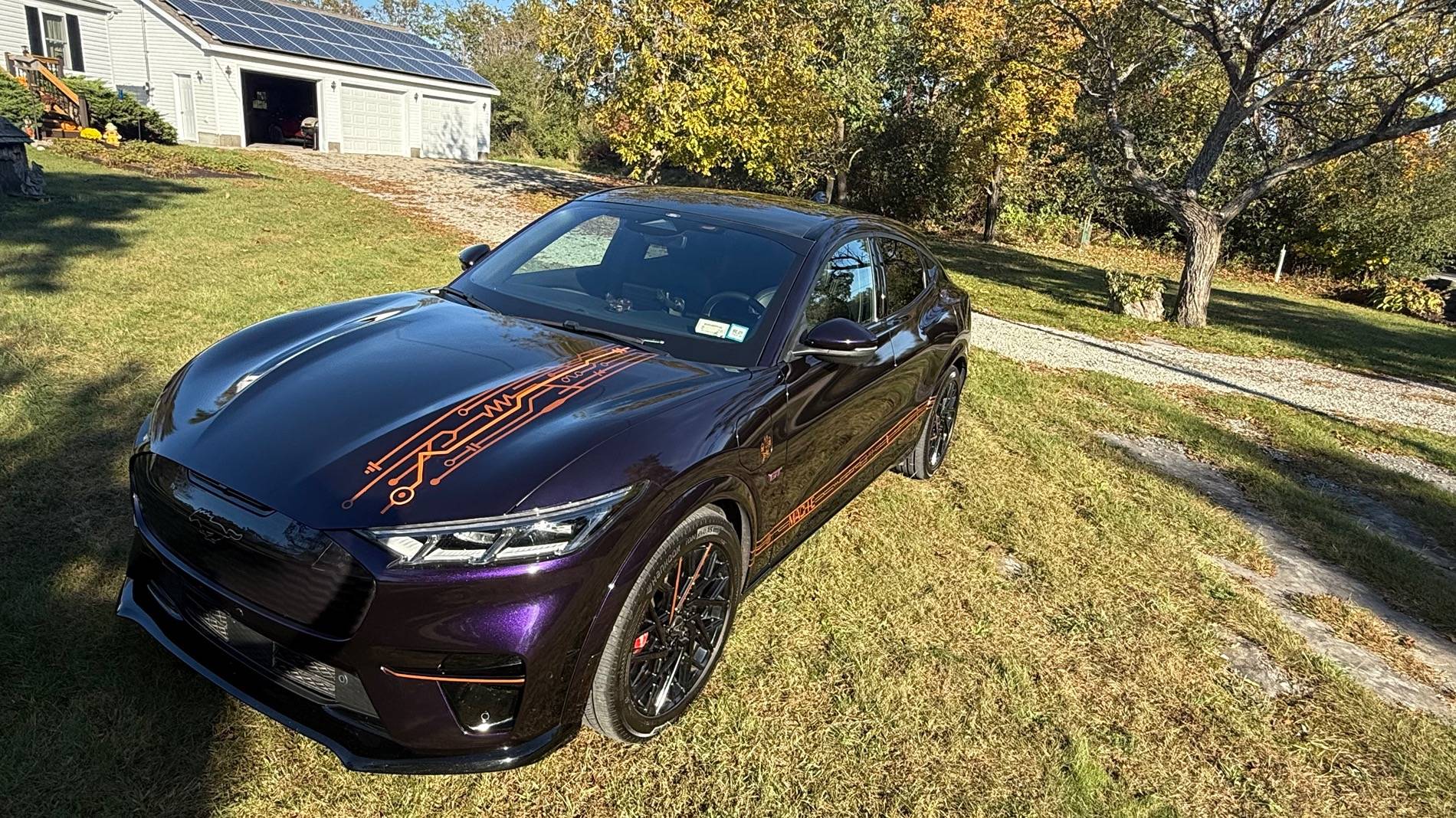Ford Mustang Mach-E Murse is back. No more Green. Now in KPMF Hypnotic Purple wrap IMG_7888