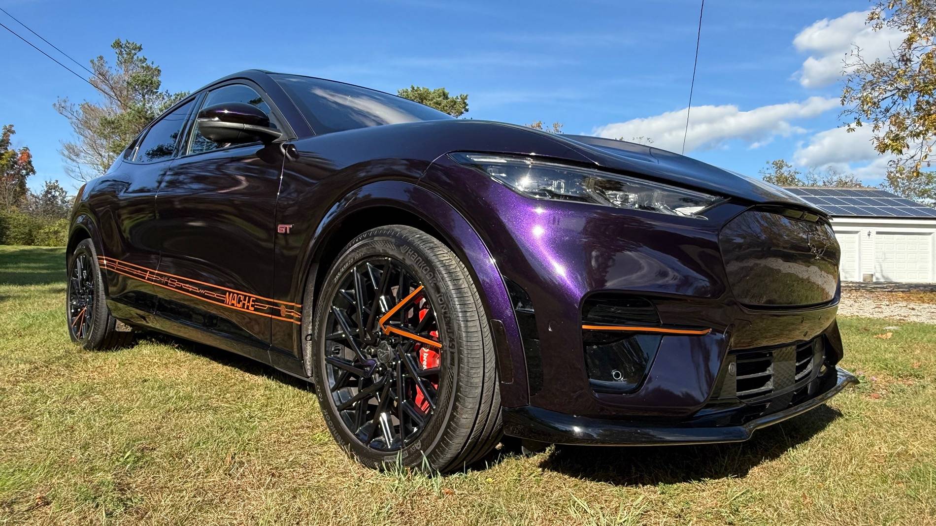 Ford Mustang Mach-E Murse is back. No more Green. Now in KPMF Hypnotic Purple wrap IMG_7878