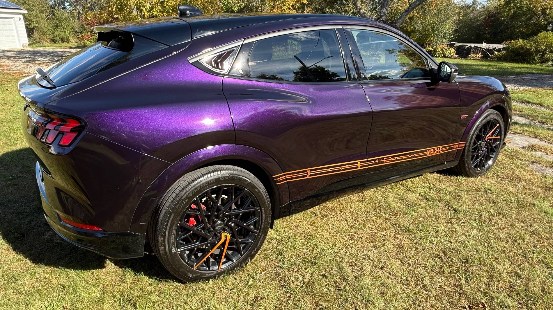 Ford Mustang Mach-E Murse is back. No more Green. Now in KPMF Hypnotic Purple wrap IMG_7876