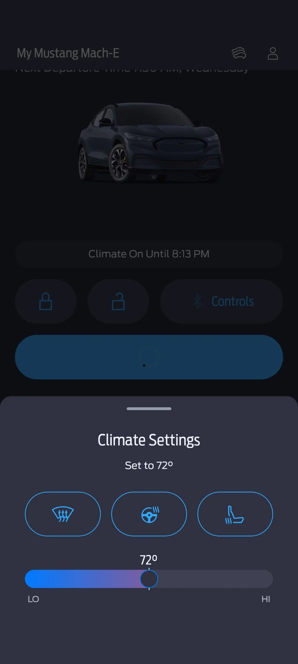 Ford Mustang Mach-E New Climate Settings in FordPass App 1000005820