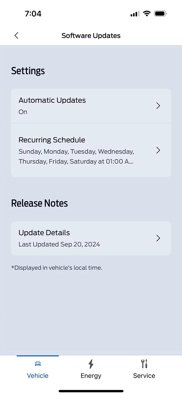 Ford Mustang Mach-E OTA updates in the Ford Pass app IMG_3828