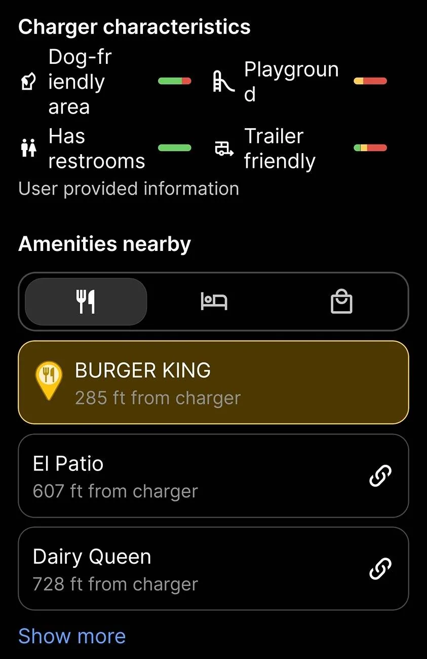 Ford Mustang Mach-E Great app for finding charging stations on road trips Screenshot_20241013_102400_ABRP