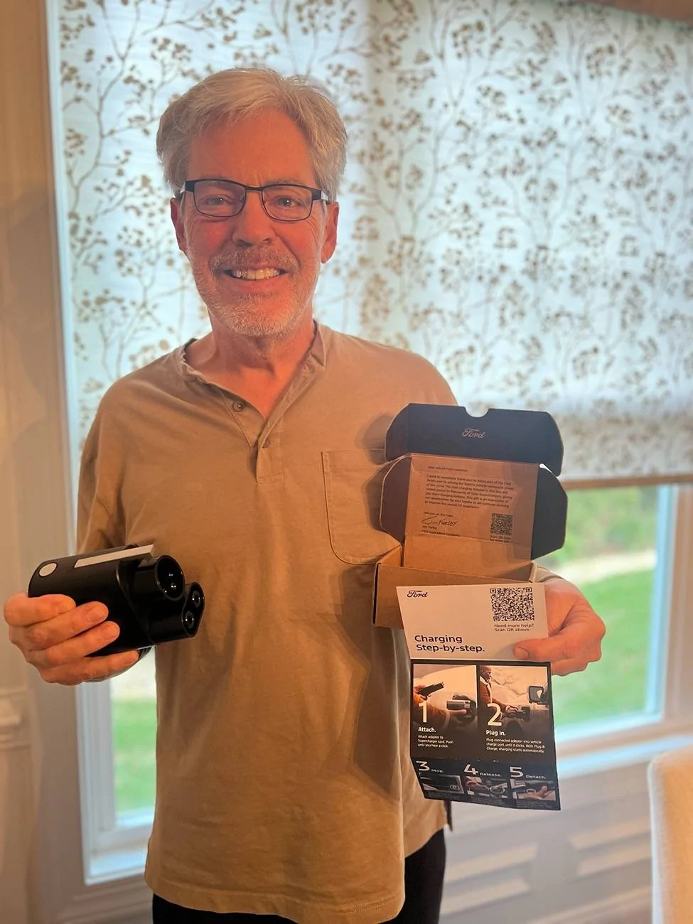 Ford Mustang Mach-E Finally got my Tesla adapter with a nice note from Jim Farley! Adapter