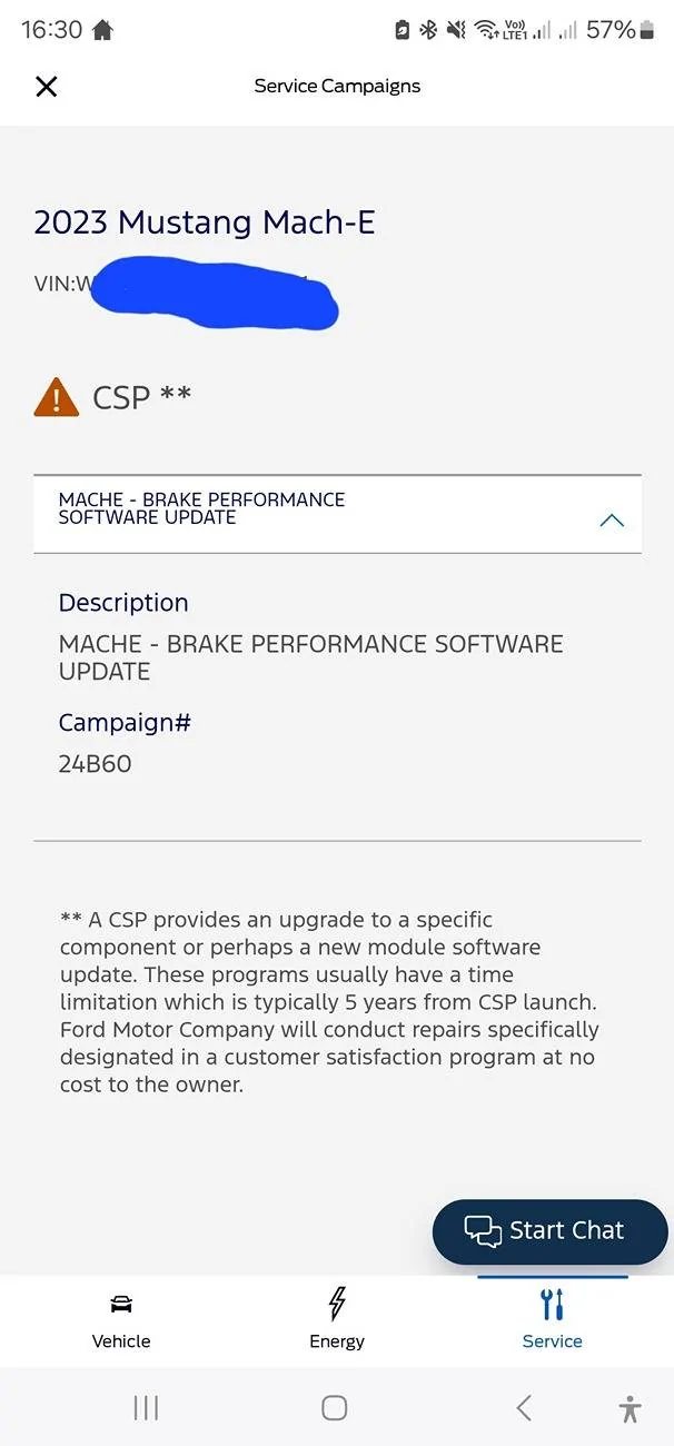 Ford Mustang Mach-E Brake performance software update released Screenshot_20241016_163041_FordPass