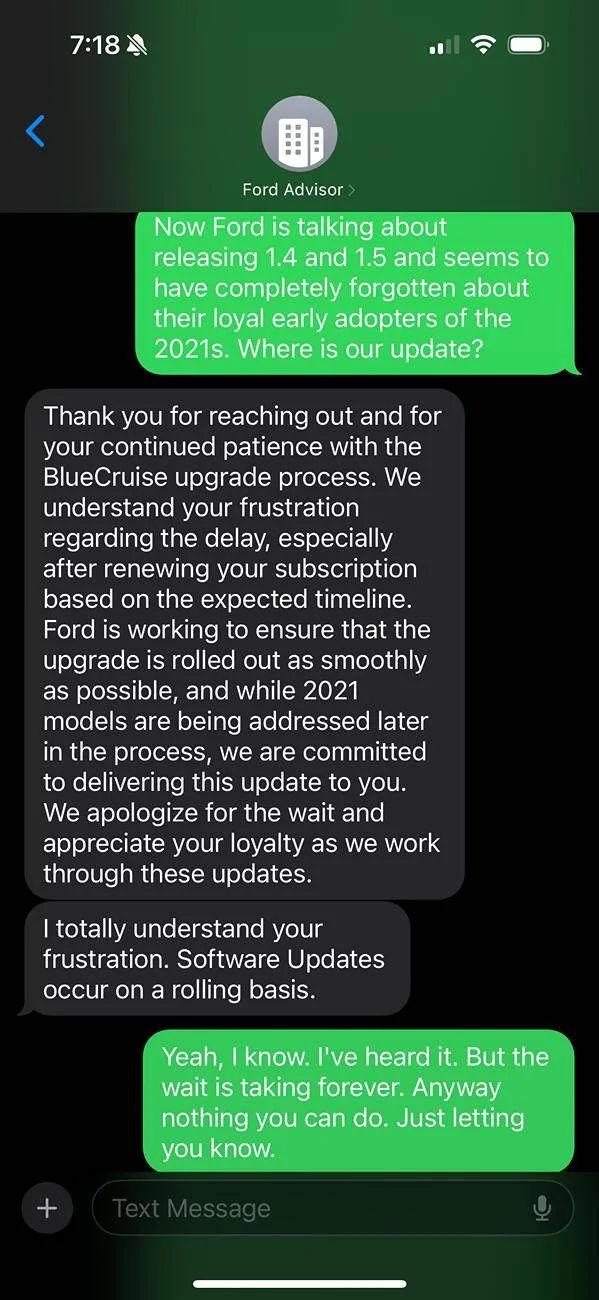 Ford Mustang Mach-E No BlueCruise update for 2021 Mach-E IMG_0530