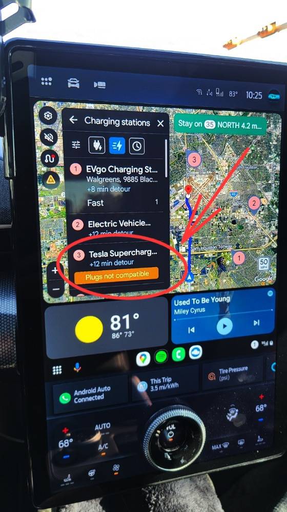 Ford Mustang Mach-E Google Maps EV Routing for Android Auto Now Available for Mustang Mach-E! 20241028_202211