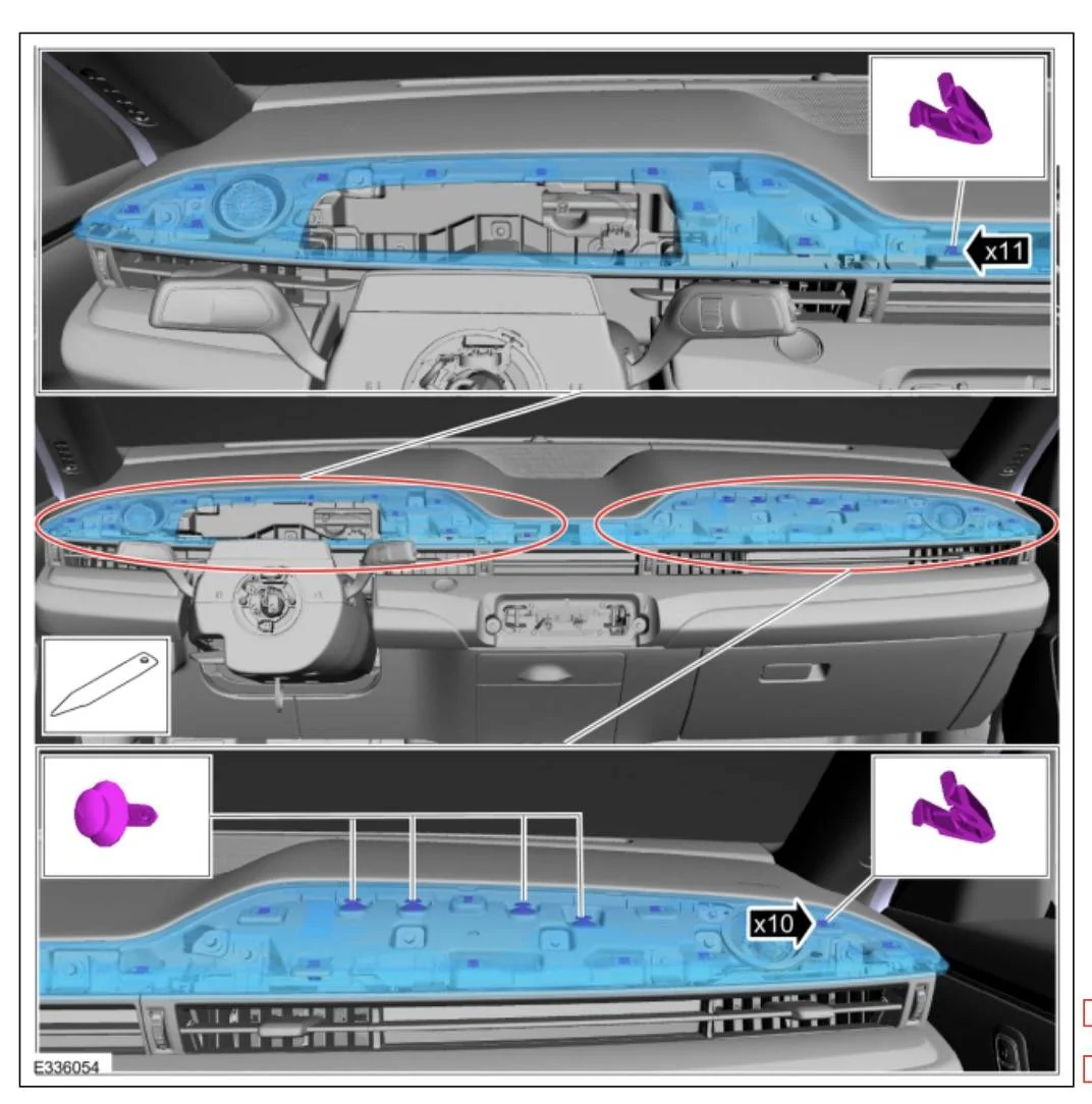 Ford Mustang Mach-E Dash trim removal Screenshot 2024-11-02 at 7.30.39 PM