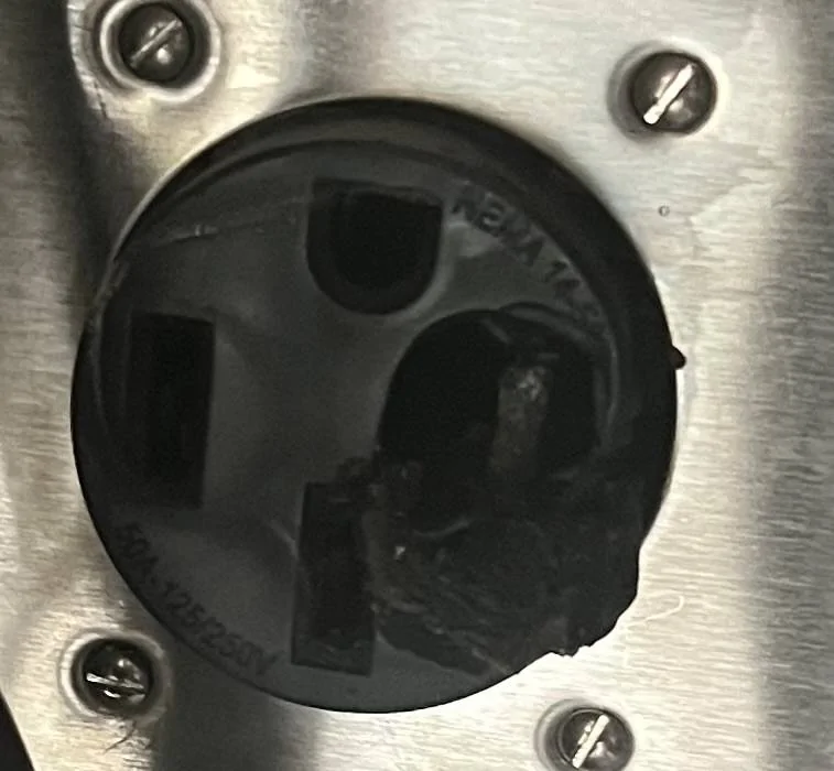 Ford Mustang Mach-E Melted 240V outlet (Major Disaster Avoided) -- PSA: only highly rated charging equipment IMG_1443
