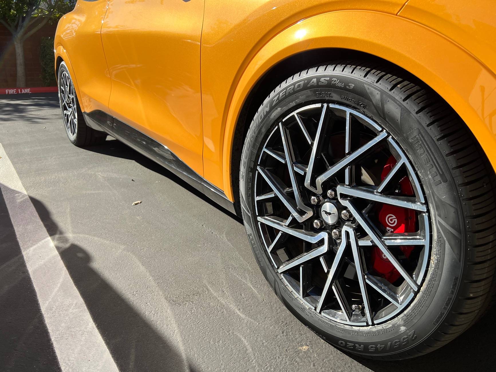 Ford Mustang Mach-E 255/45/20 Pirelli Scorpion AS+ Elect Tires installed IMG_2464