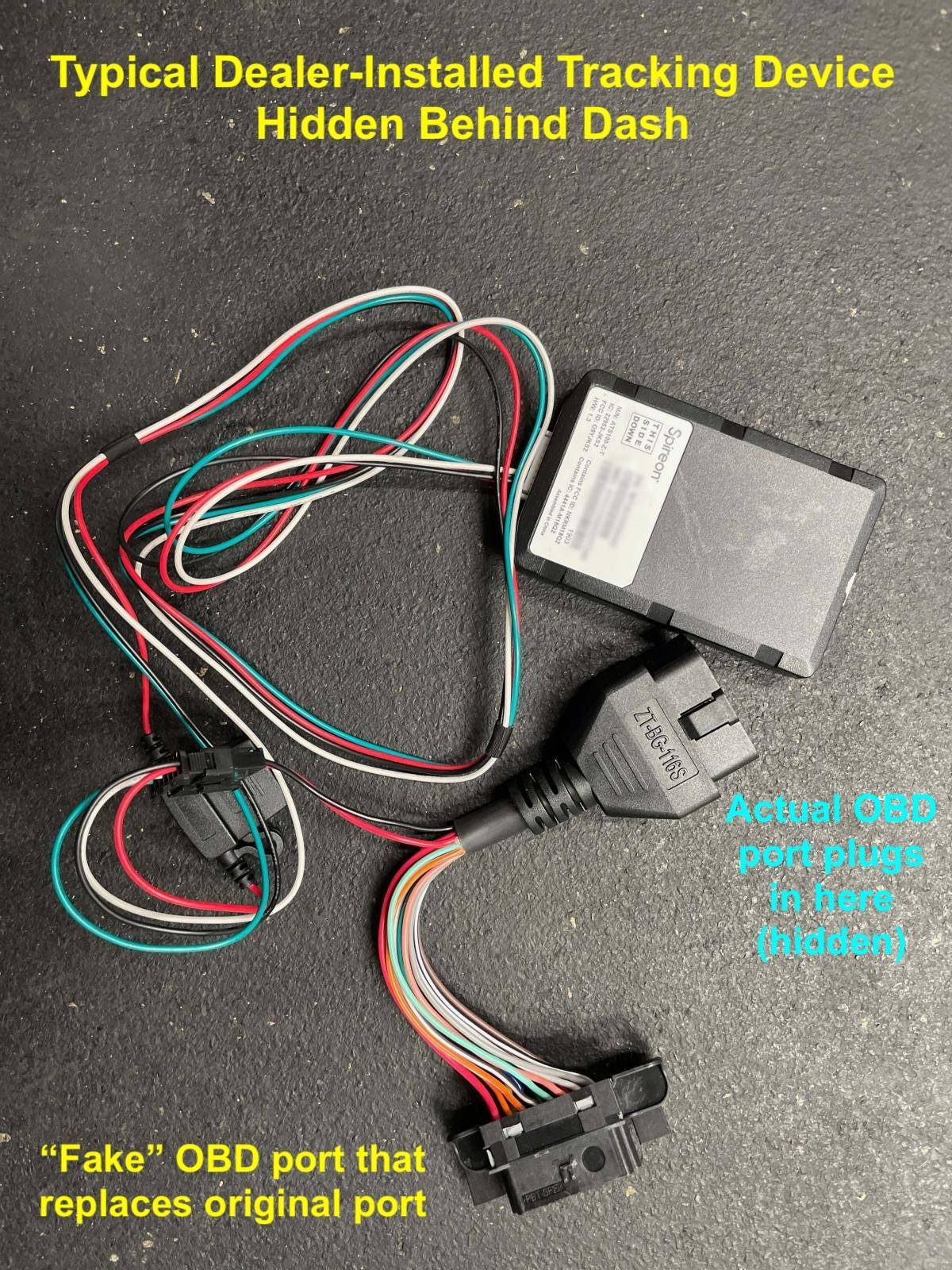 Ford Mustang Mach-E Does anyone know what these two wires are? dealer-tracking-device-