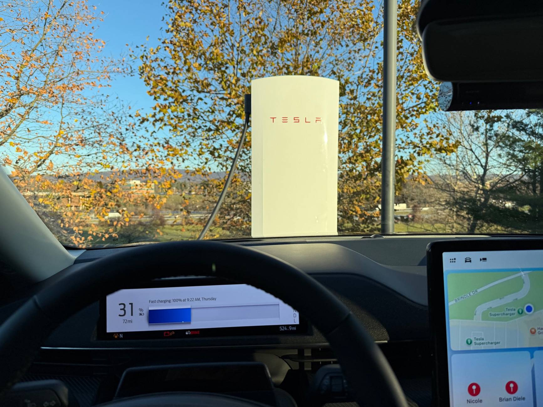 Ford Mustang Mach-E Just picked up a 2024  have an issue with fast charging display in dash IMG_1859
