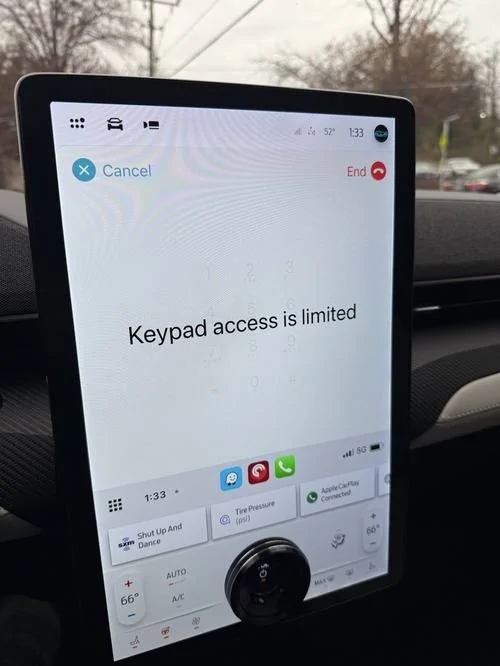 Ford Mustang Mach-E Can't access phone keypad in CarPlay while driving - who designs this stuff? IMG_6367-2