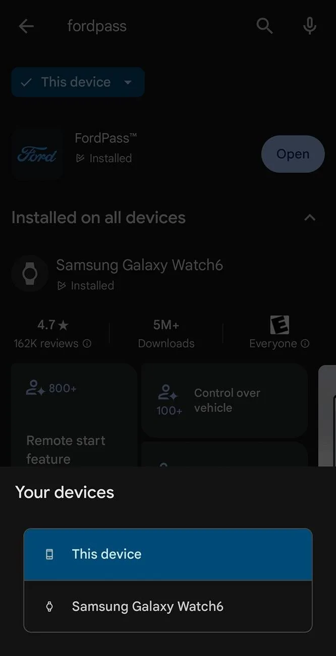 Ford Mustang Mach-E Wear OS app? Screenshot_20241123_074404_Google Play Stor