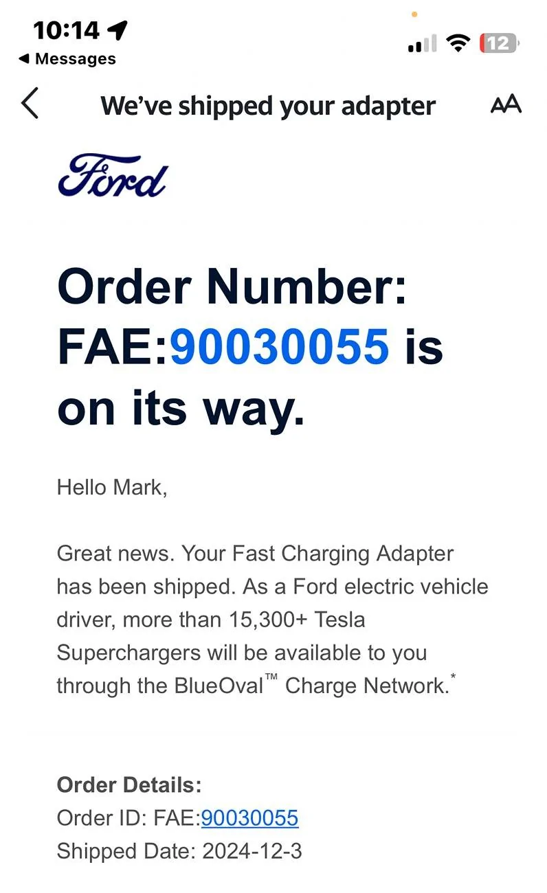 Ford Mustang Mach-E NACS coming in 2025, right? but what about port placement? 1733282647116-qz