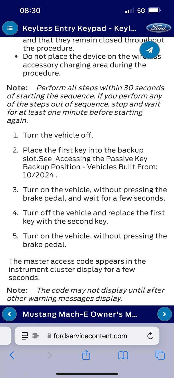 Ford Mustang Mach-E Factory Door Unlock Code? IMG_2430