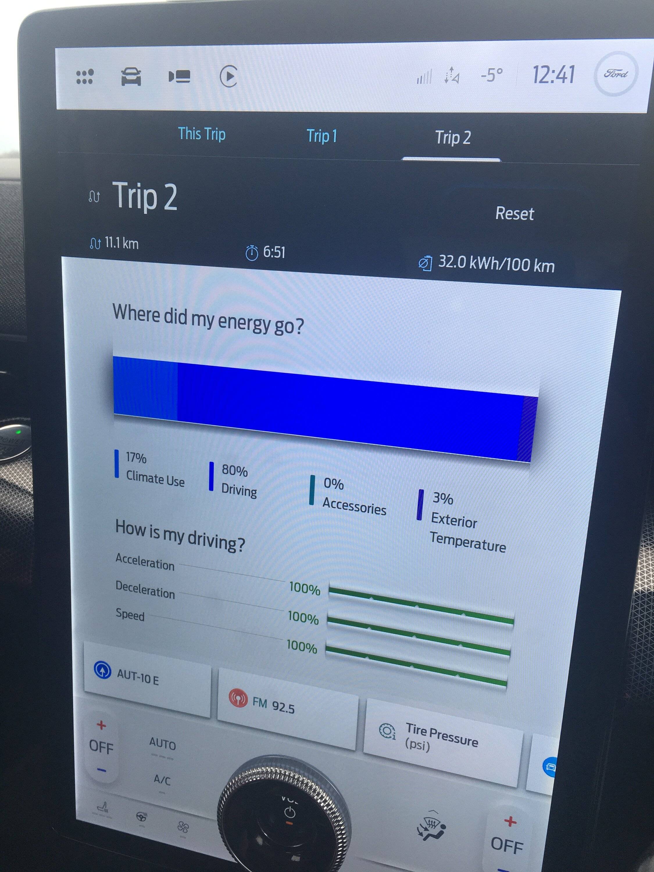 Ford Mustang Mach-E Climate Control Consumption in Trip screen  where did my energy go screen IMG_0018.JPG