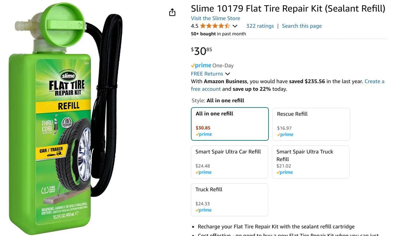 Ford Mustang Mach-E Flat Tire Repair Kit (Sealant Refill) Screenshot 2024-12-10 3.52.40 PM