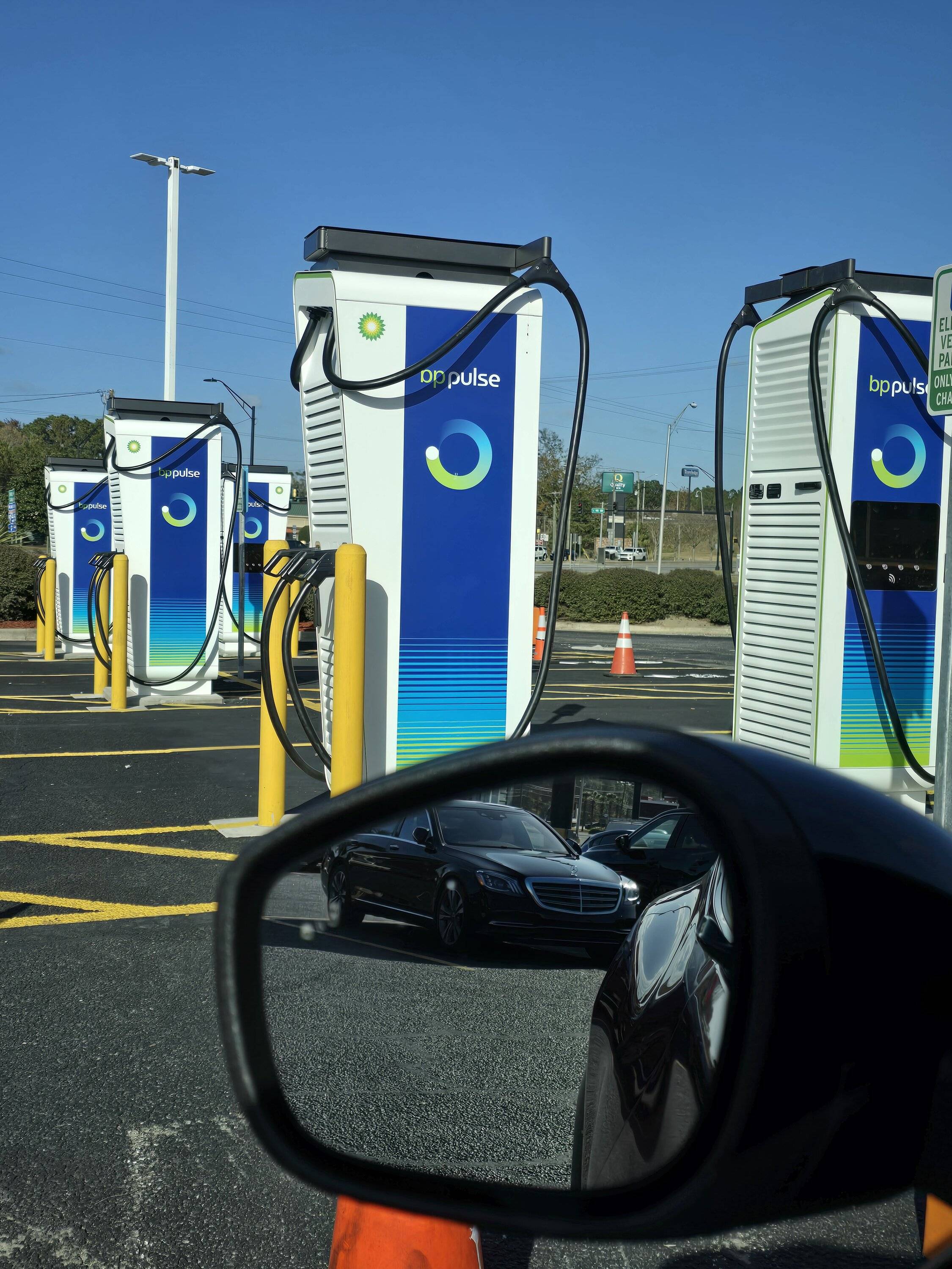 Ford Mustang Mach-E DCFC Chargers being installed Georgia Exit 87 I-95 20241214_142057