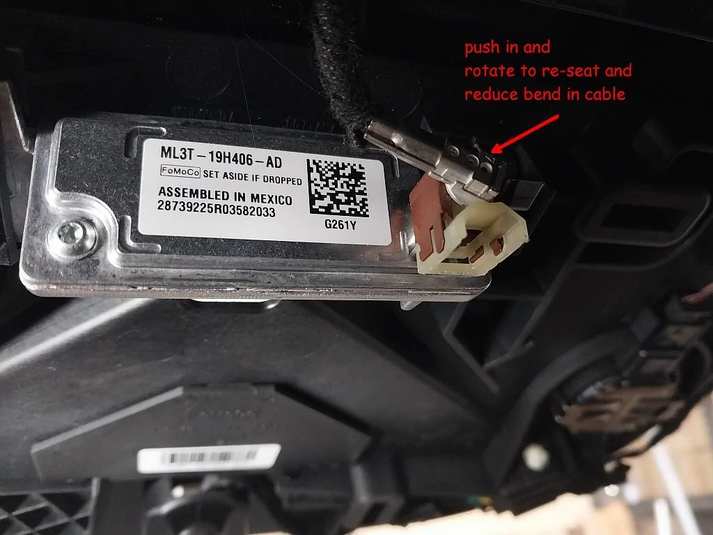 Ford Mustang Mach-E Front Camera Faults, No Adaptive cruise or normal cruise 04_re-seat