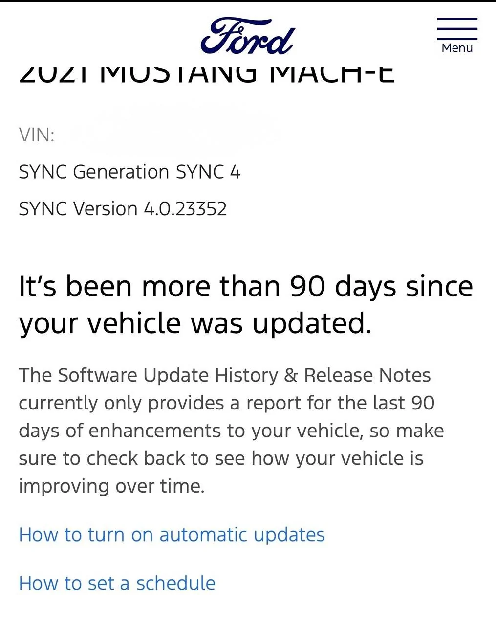 Ford Mustang Mach-E Update Install History IMG_1322