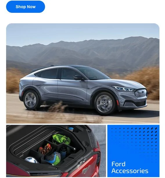 Ford Mustang Mach-E Ford Accessories Email Ad Screen Shot 2024-12-17 at 4.45.38 PM