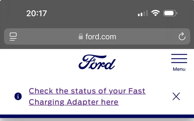 Ford Mustang Mach-E Free Tesla Adapror update IMG_1328