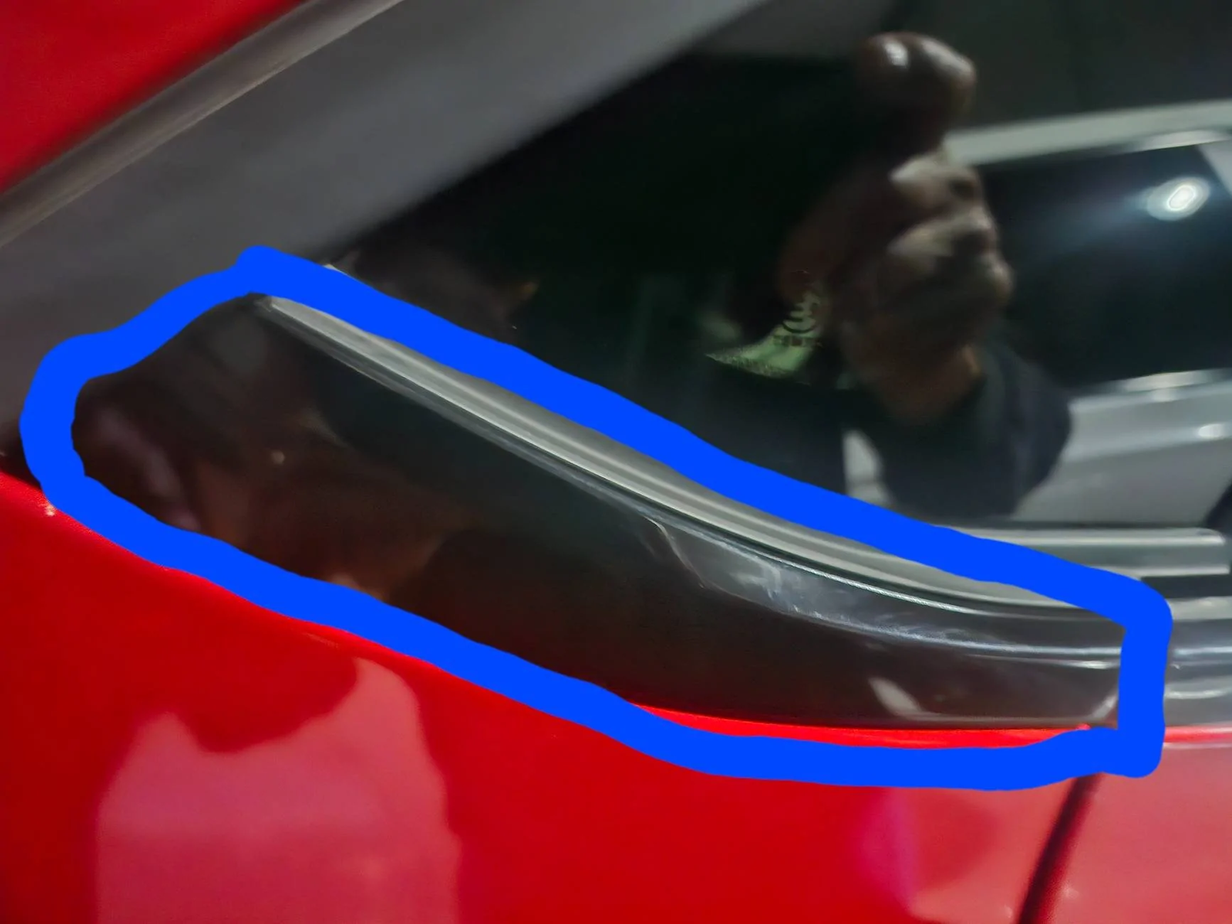 Ford Mustang Mach-E Outside rear side triangle window trim 20241219_062916