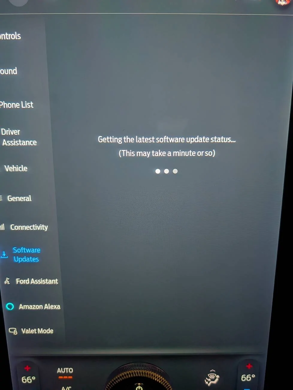 Ford Mustang Mach-E Stuck on "Getting the latest software update status..." PXL_20241219_153931527