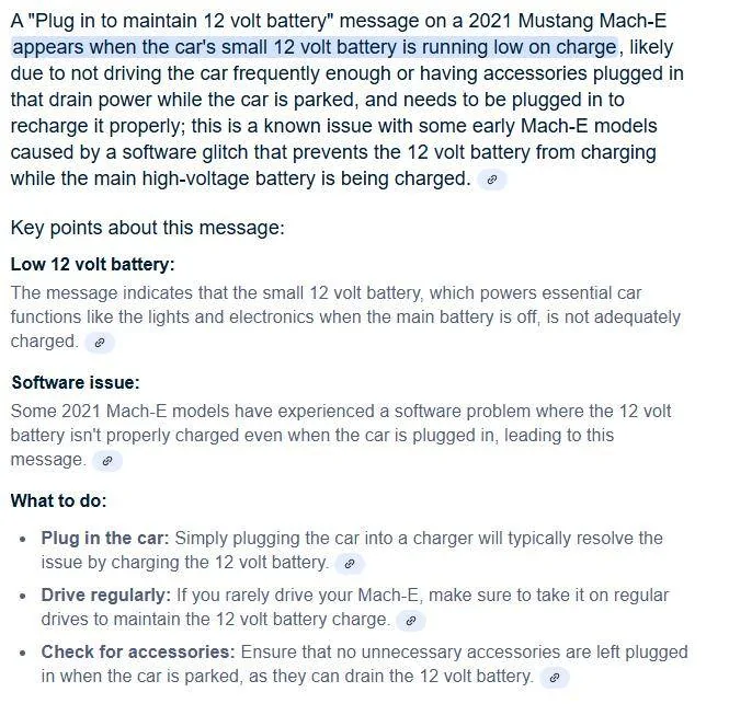 Ford Mustang Mach-E Plug in to maintain 12V Battery 1735427185850-o8