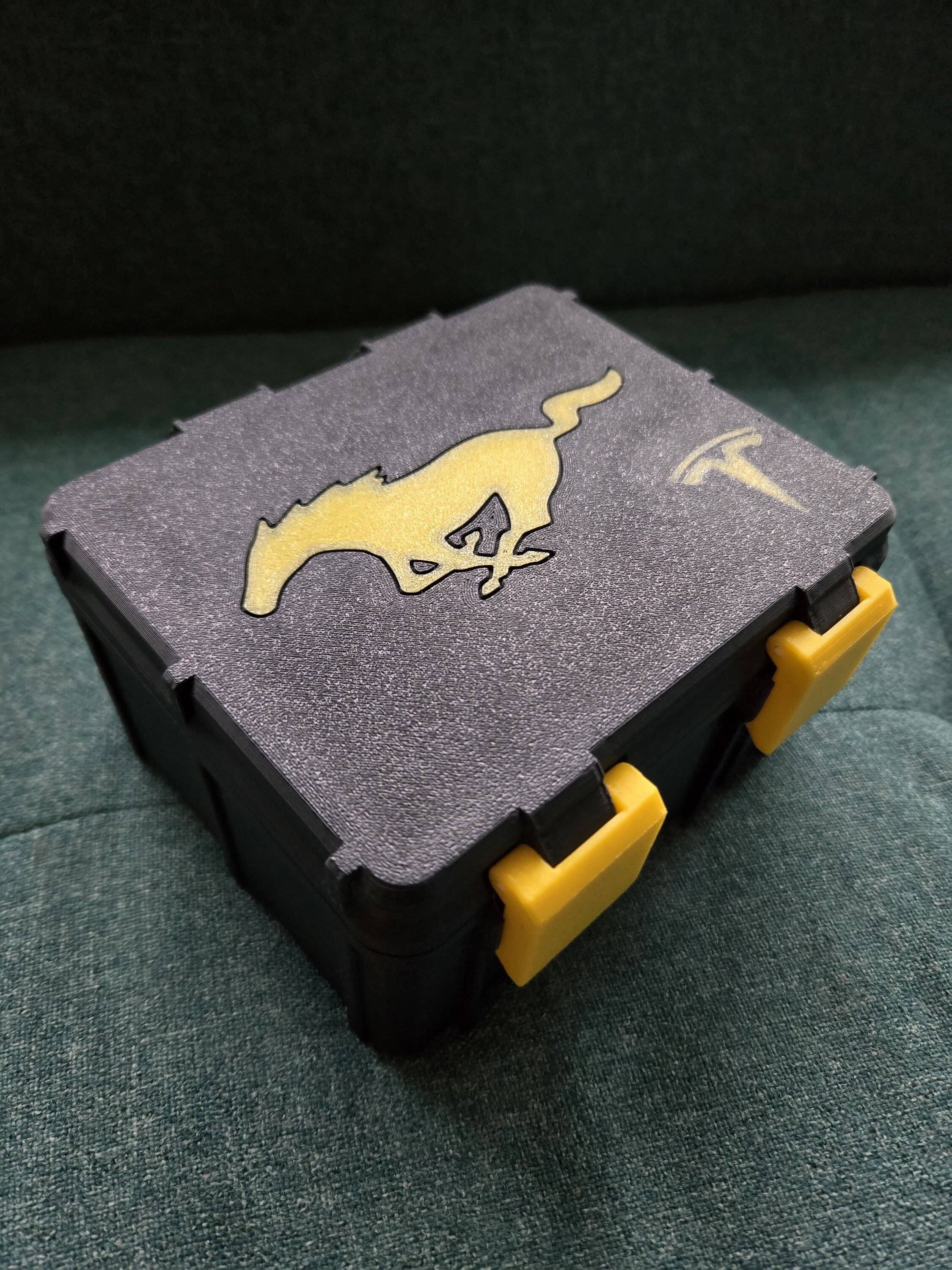 Ford Mustang Mach-E 3D Printed Tesla Adapter Storage Box / Carrying Case 20241229_150851