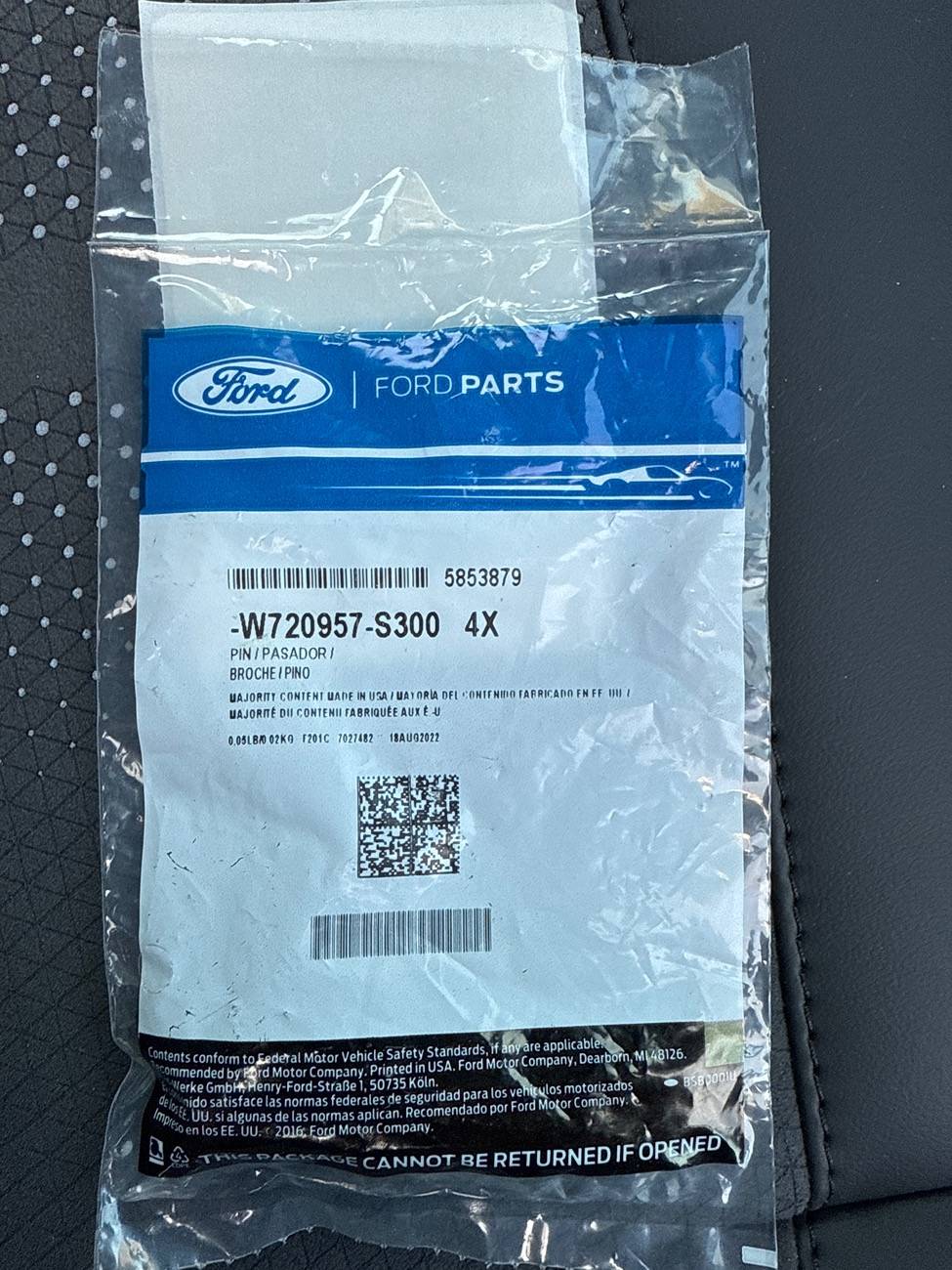 Ford Mustang Mach-E Replacement clips for frunk panels- Source? image
