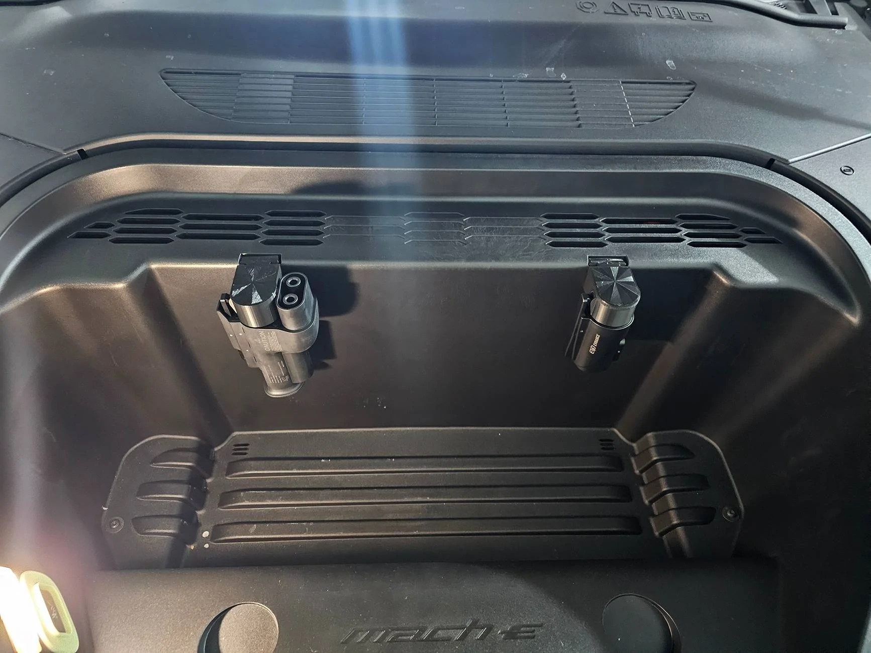 Ford Mustang Mach-E NACS storage in the Frunk 20241104_083211