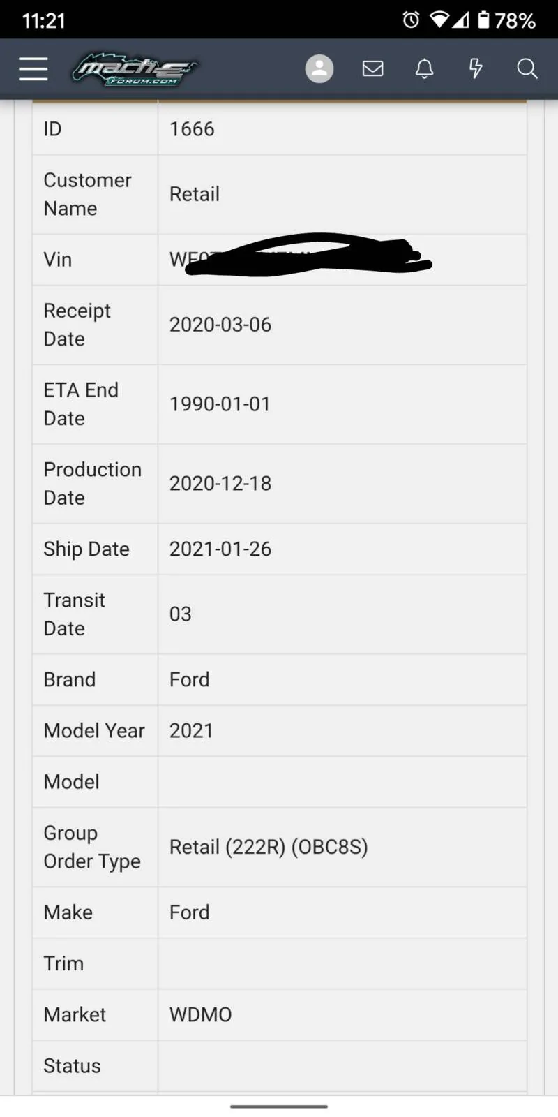 Ford Mustang Mach-E UK Customers Screenshot_20210206-112103