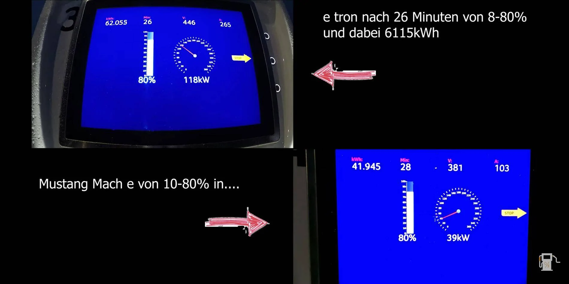 Ford Mustang Mach-E Mach-E vs. Audi e-tron: who charges faster? Real world test Screenshot_20210206-100401