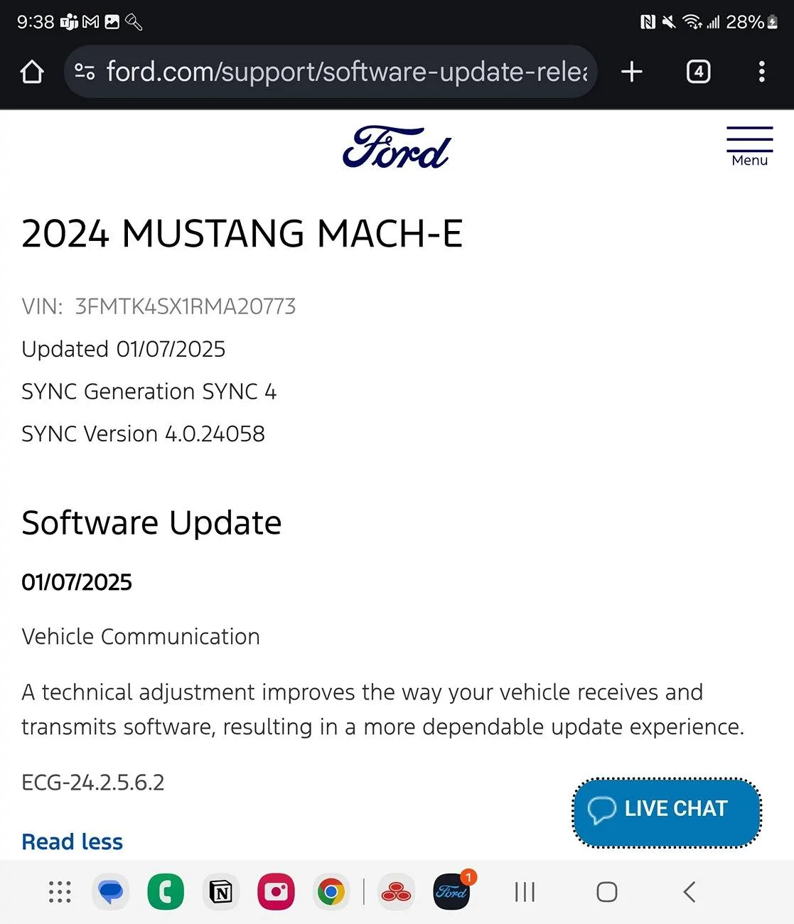 Ford Mustang Mach-E Android Auto/Google maps EV routing not working 1000051701