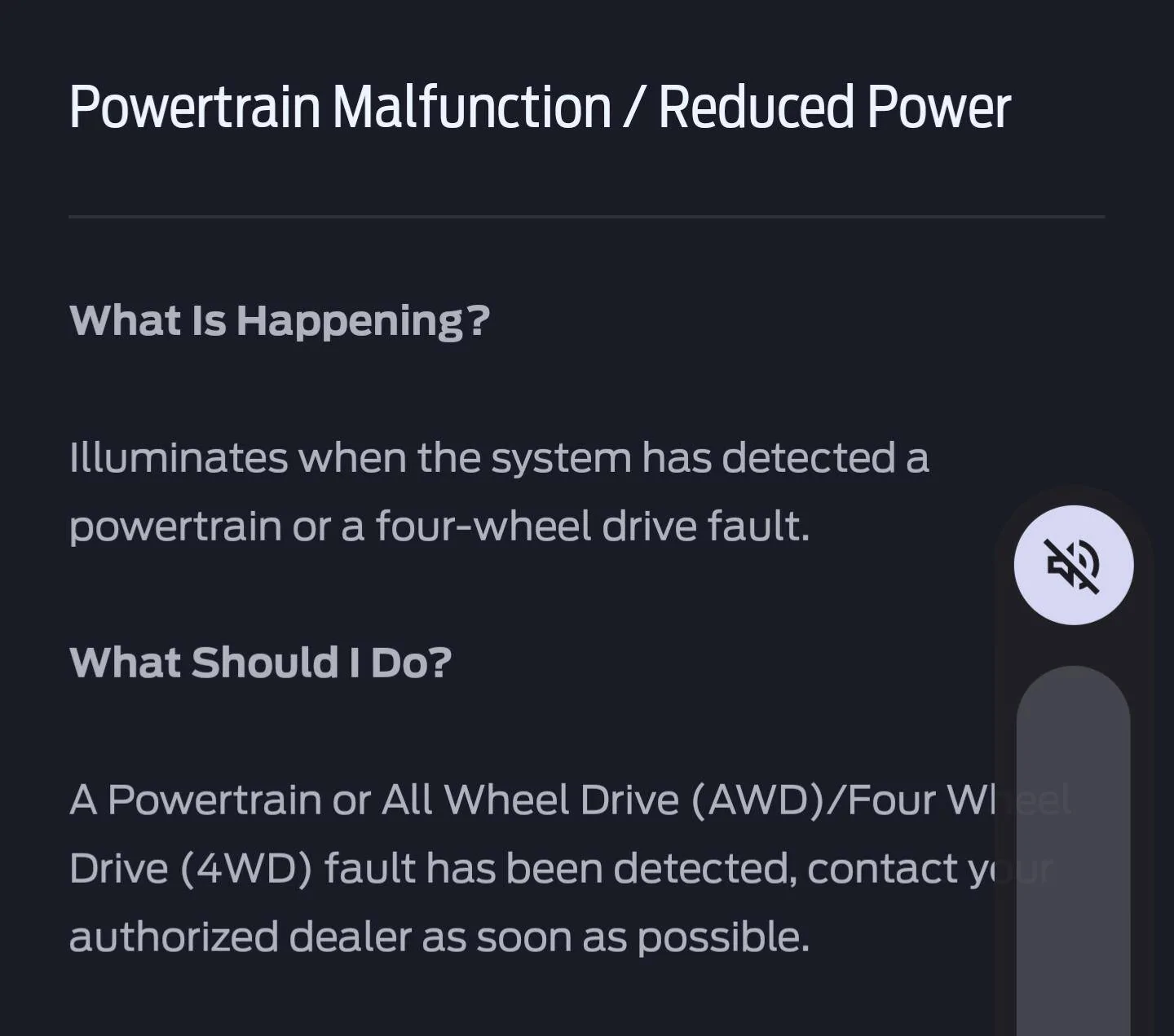 Ford Mustang Mach-E High Voltage Battery Warning+Powertrain Malfunction 1000027322