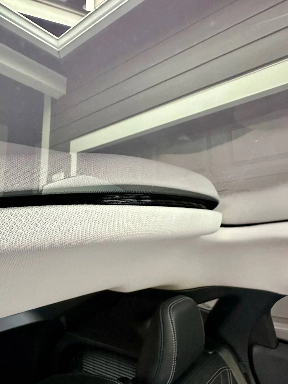 Ford Mustang Mach-E Interior Panoramic Roof Gap IMG_3778