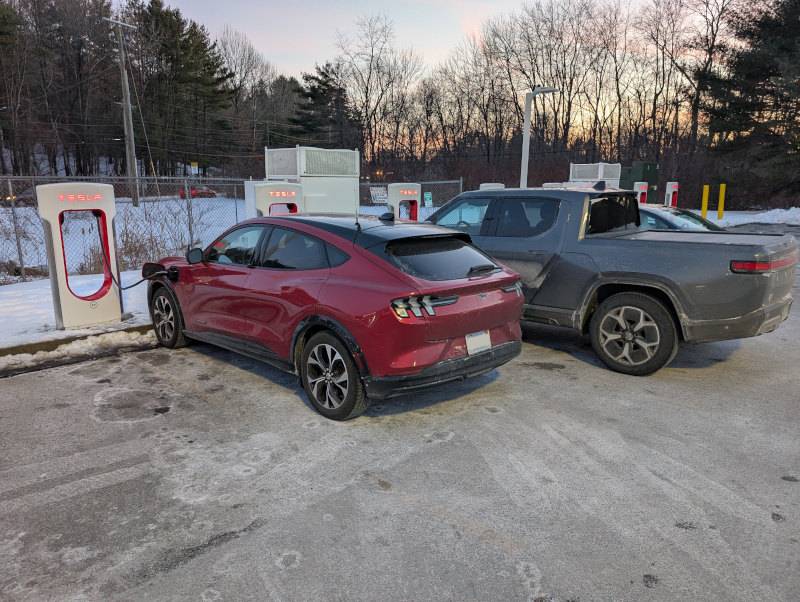 Ford Mustang Mach-E I got EV Routing with Google Maps in Android Auto PalmerSupercharger