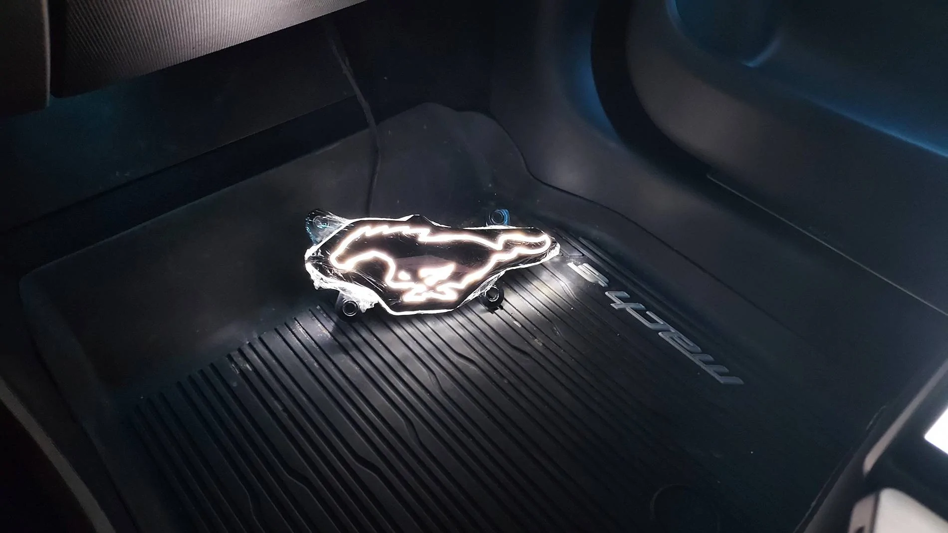 Ford Mustang Mach-E GT Pony Light. Any way to get it to stay lit while driving? 20250128_150529