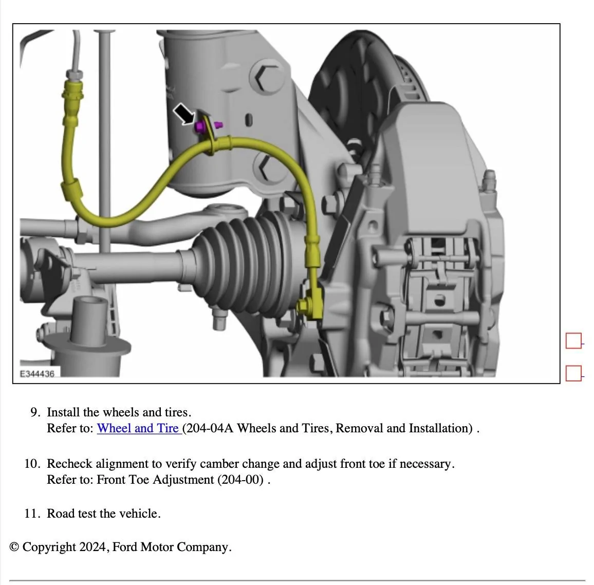 Ford Mustang Mach-E Tire wear front inside edge Screenshot 2025-02-01 at 6.36.37 AM
