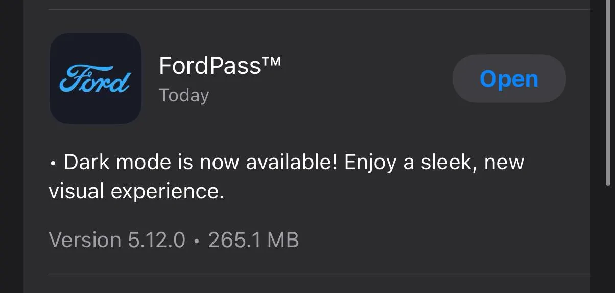 Ford Mustang Mach-E Finally - iOS Dark Mode IMG_0532